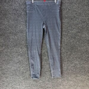 Spanx‎ Denim Print Leggings M Pull-On Slimming Jeggings Polka Dot Stretch Pants